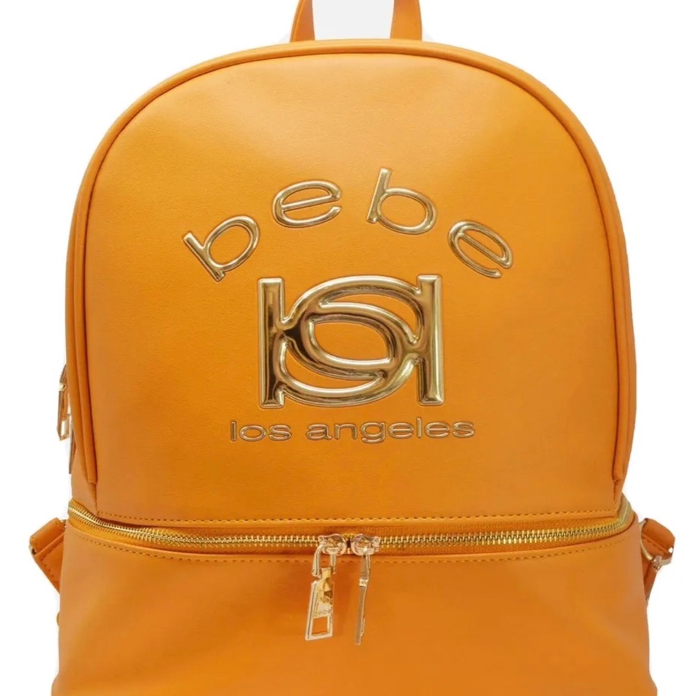 BeBe Kyla Backpack Bag Apricot single entry front lining New Authentic